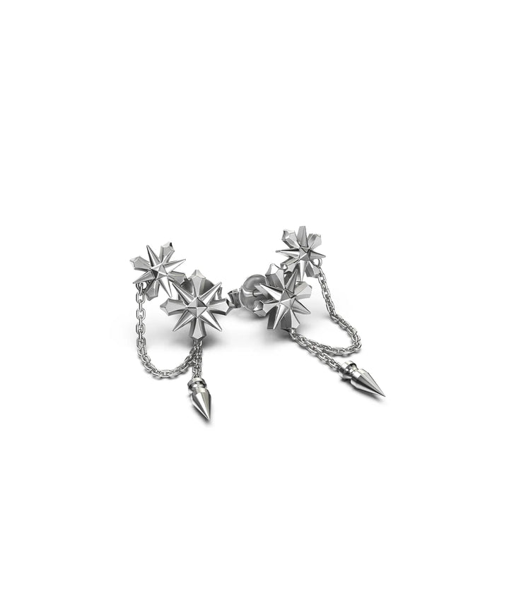 Stolen Midnight Cross Drop Earrings