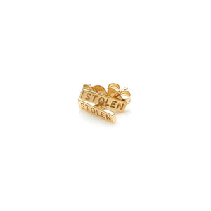 SGC GOLD PLATED TINY BAR EARRINGS