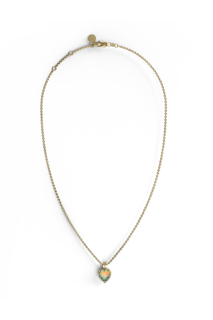 Stolen Gold Plated Love Claw Necklace - Opal