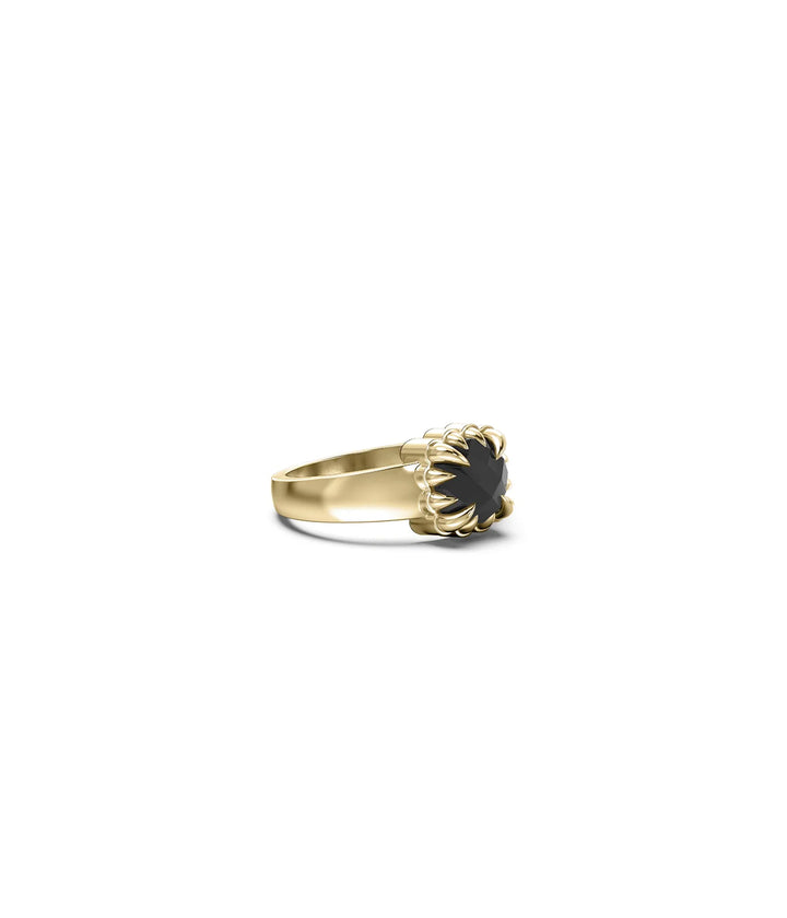 Stolen Gold Plated Baby Claw Ring - Onyx