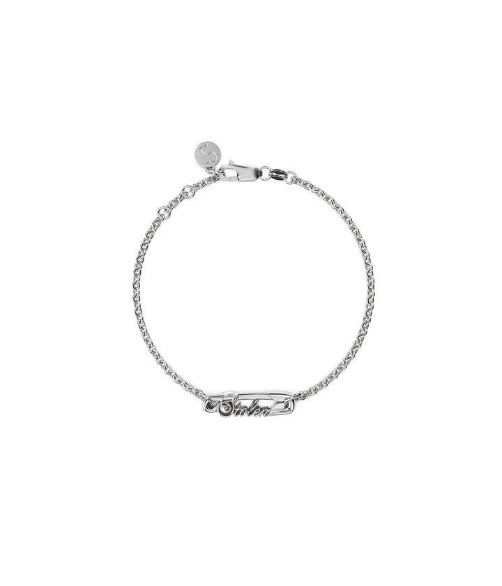 Stolen Silver Scripted Pin Bracelet
