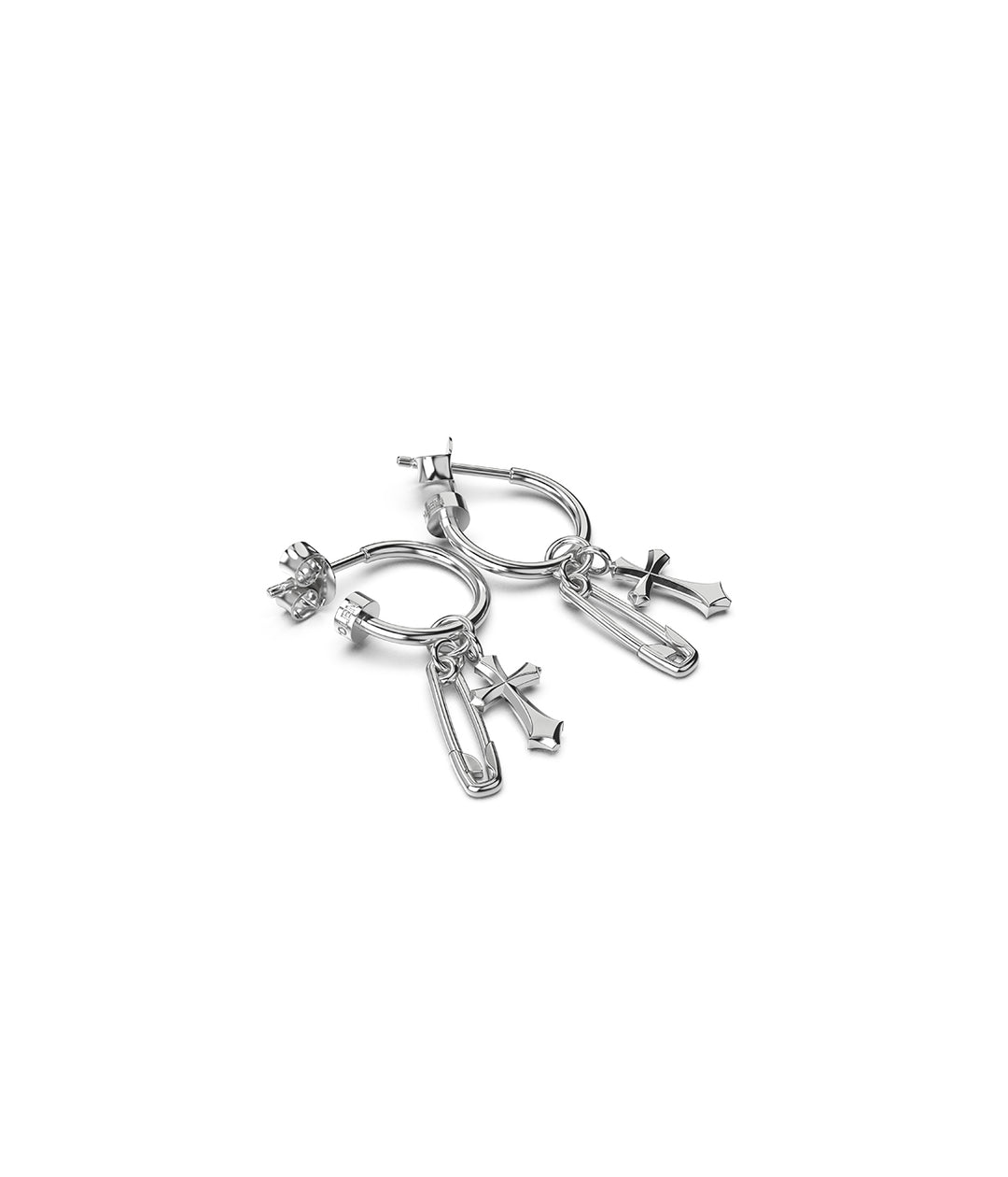 Stolen Silver Gothic Pin Earrings