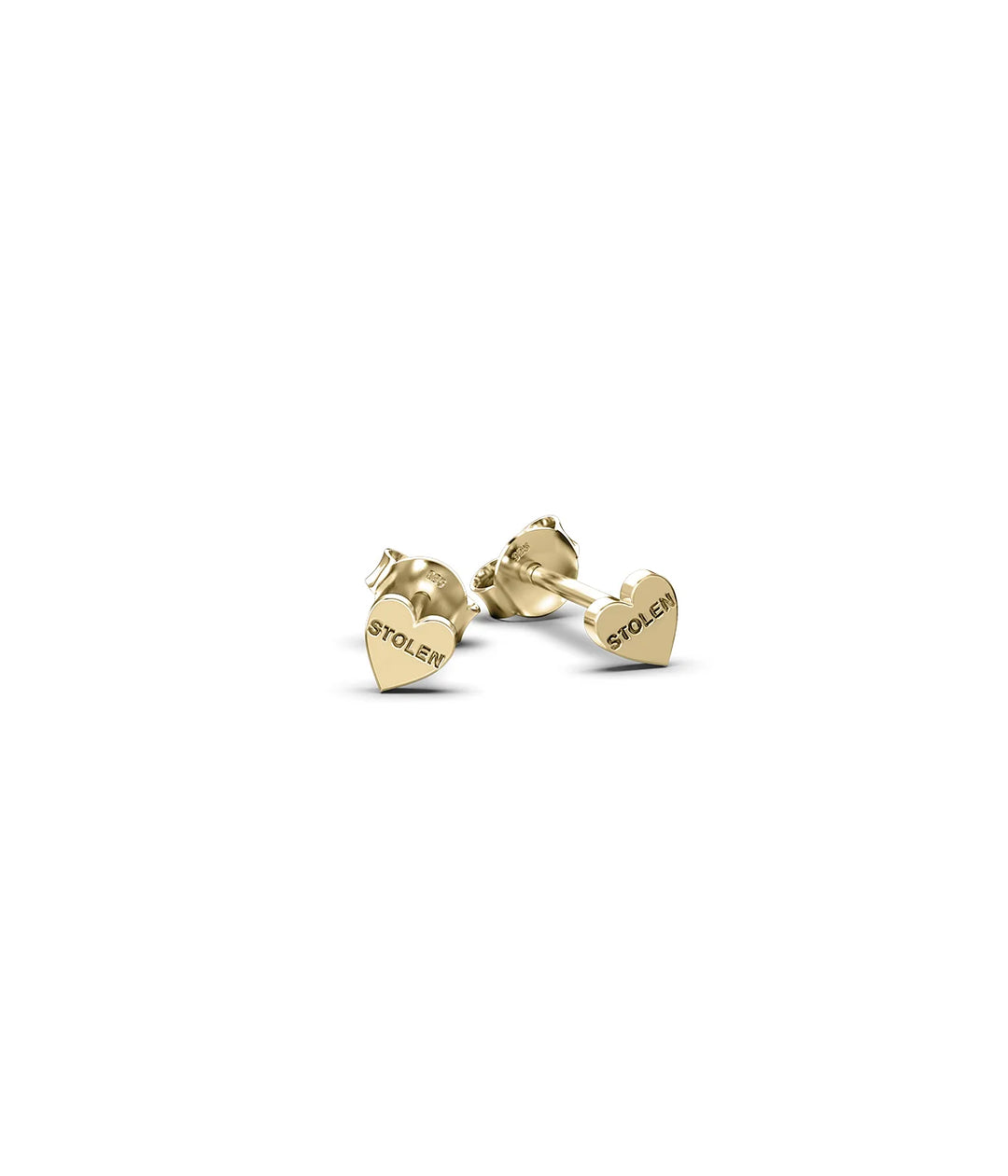 Stolen Gold Plated Tiny Heart Stud Earrings