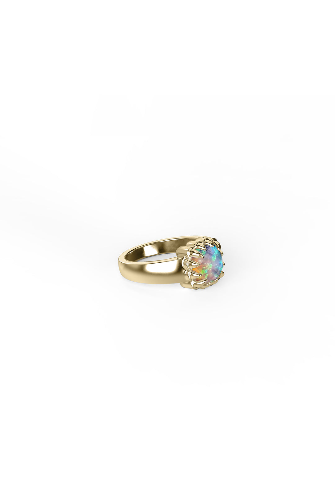 Stolen Gold Plated Baby Claw Ring - Opal