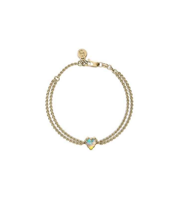 Stolen Gold Plated Love Claw Bracelet - Opal