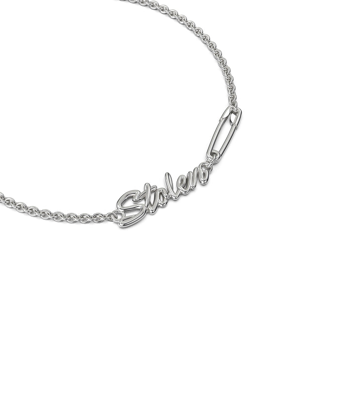 Stolen Silver Sentimental Script Bracelet