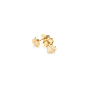 SGC GOLD PLATED TINY STOLEN HEART EARRINGS