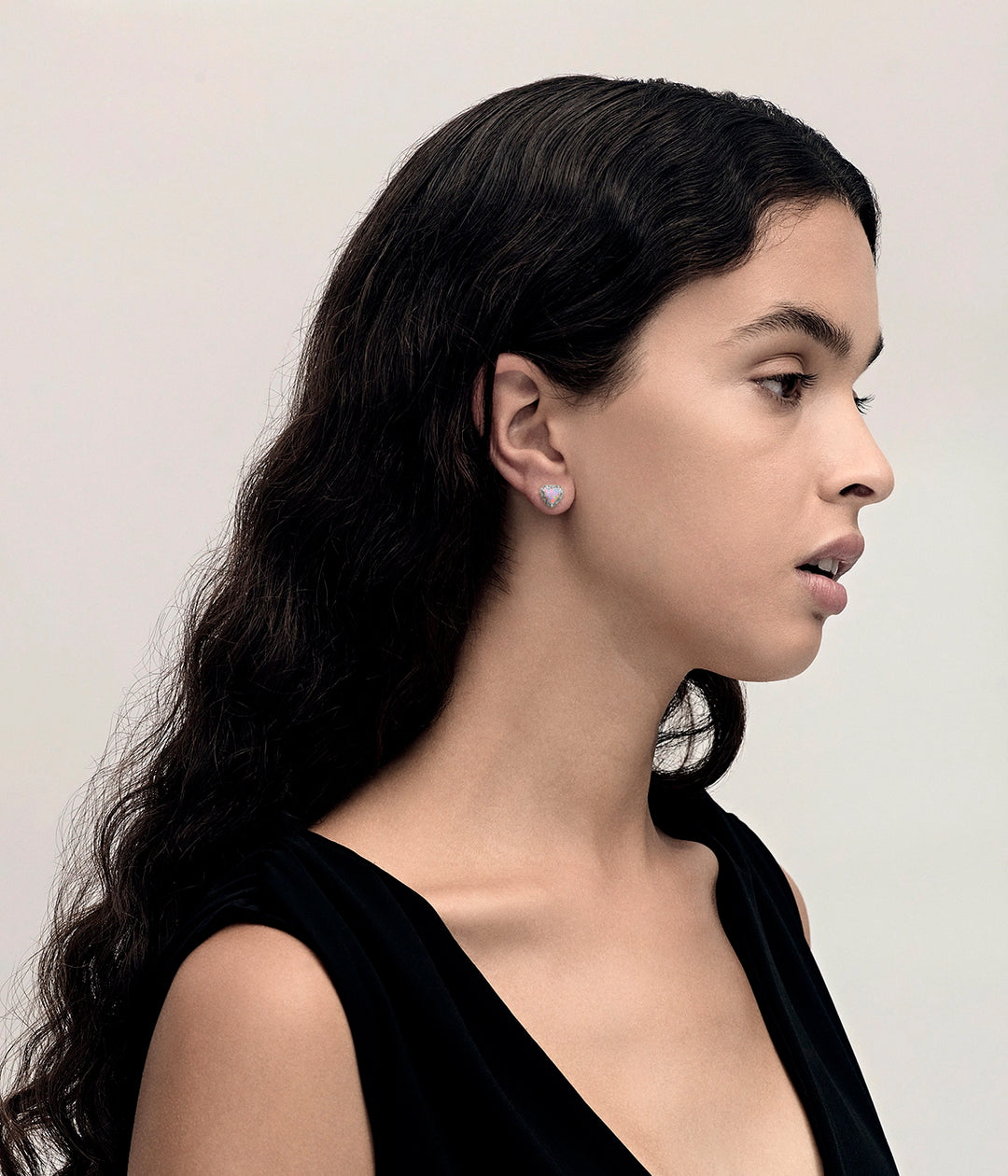 Stolen Silver Love Claw Earrings - Pink Bello Opal