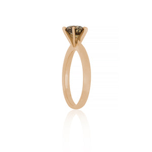 18ct Rose Gold Fancy Diamond Solitaire Ring