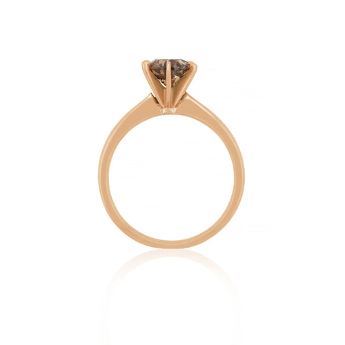 18ct Rose Gold Fancy Diamond Solitaire Ring