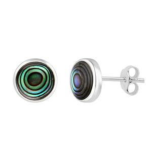 ARGENTO PAUA CIRCLE STUDS