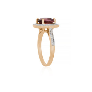 18ct Rose Gold Tourmaline and Diamond Dress Ring