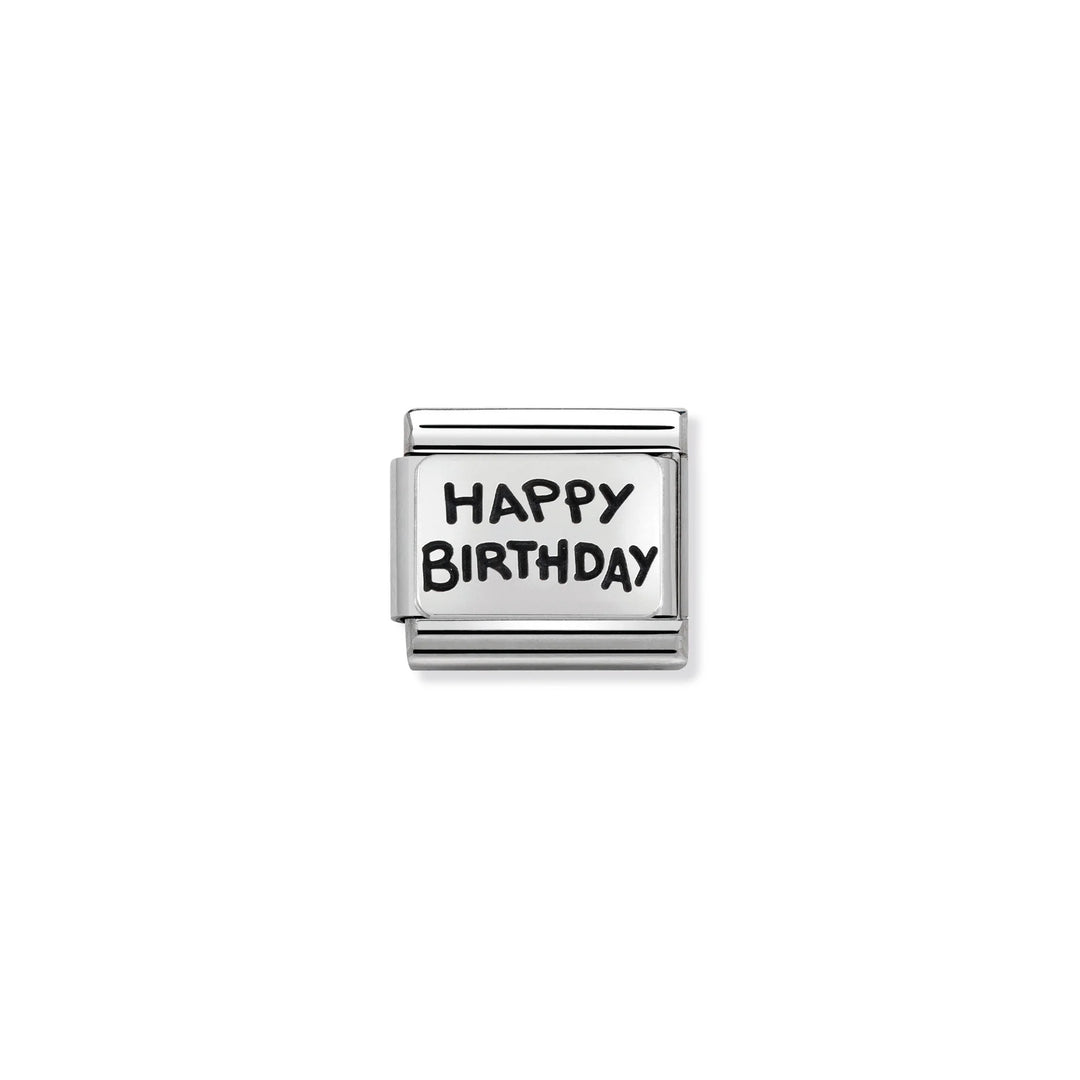 Nomination Classic Link 330102/41 Happy Birthday in Sterling