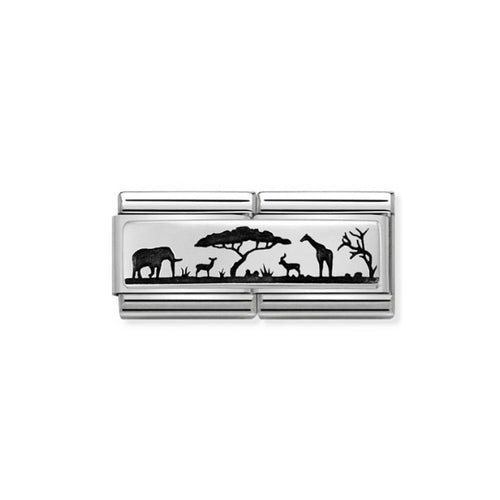 COMPOSABLE CLASSIC DOUBLE LINK 330790/07 AFRICAN SAVANNAH IN STERLING SILVER