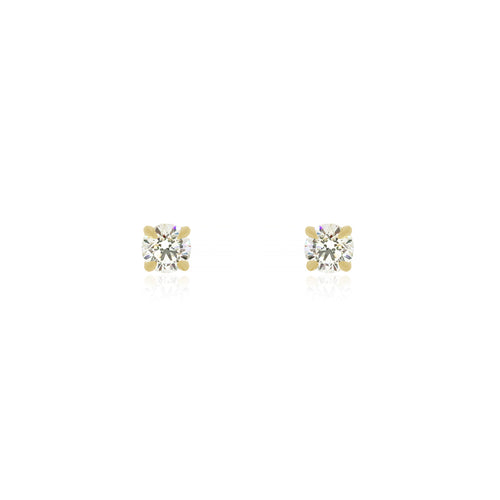 18ct Yellow Gold Julian Lab Diamond Stud Earring