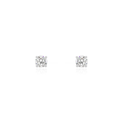 18ct White Gold Julian Lab Diamond Stud Earring