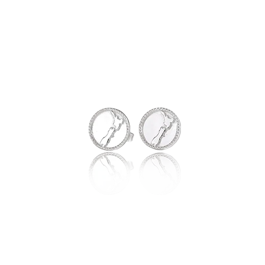 Evolve NZ Map Coin Silver Studs (Cherished)