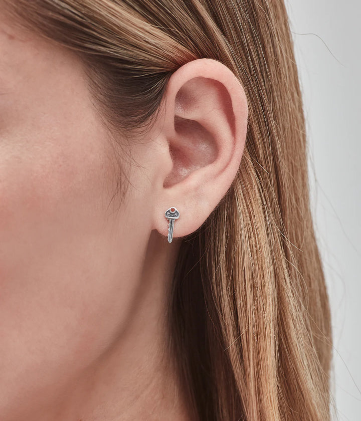 Stolen Mini Key Stud Earrings