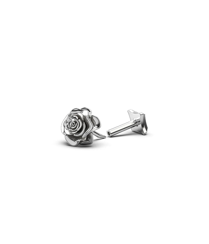 Stolen Rose Bud Flat Back Earring (Single)