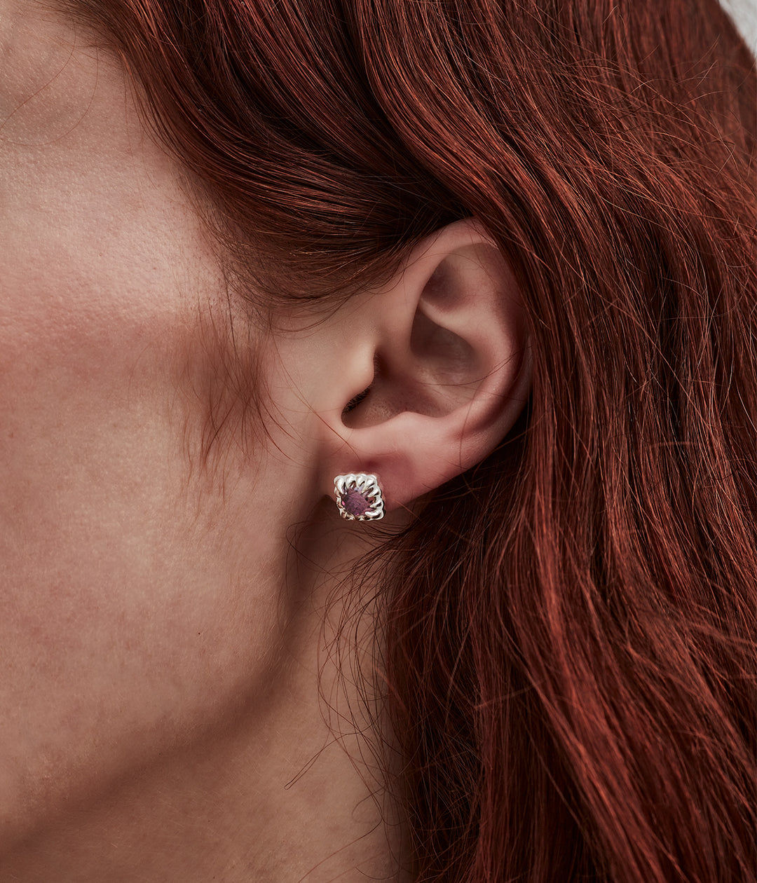 Stolen Mini Claw Silver Studs - Mystic Quartz