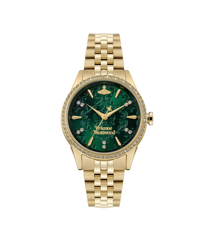 Vivienne Westwood Little Wallace 32mm Green Gold Watch