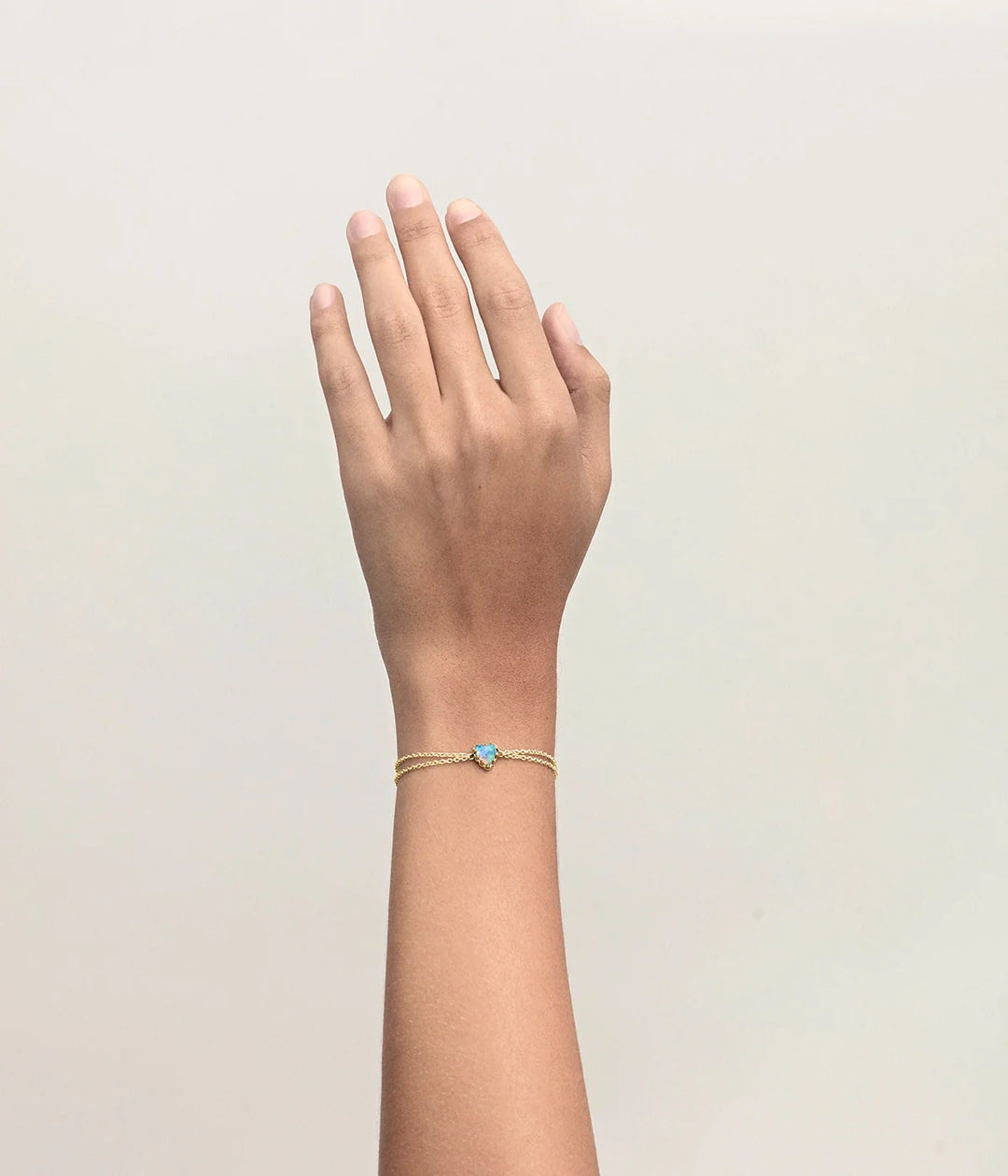 Stolen Gold Plated Love Claw Bracelet - Opal