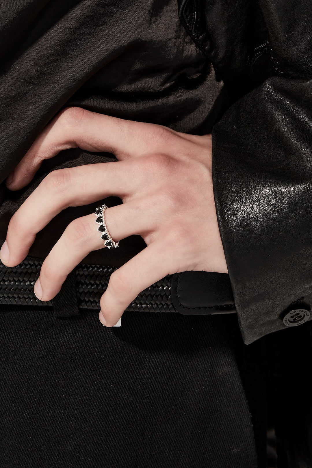 Stolen Silver Love Claw Eternity Ring