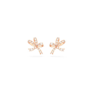 Volta Bow Earrings, Rose Gold-Tone Plated