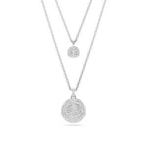 Sublima Layered Pendant White Rhodium Plated