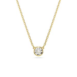 Imber Pendant Round Cut White Gold-Tone Plated