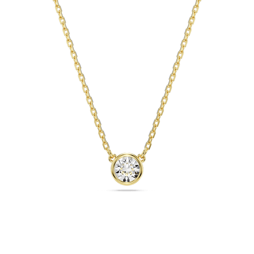 Imber Pendant Round Cut White Gold-Tone Plated