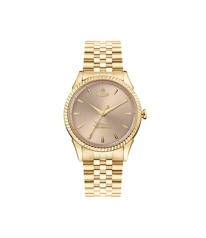 Vivienne Westwood Seymore Pink Dial Gold Strap Watch