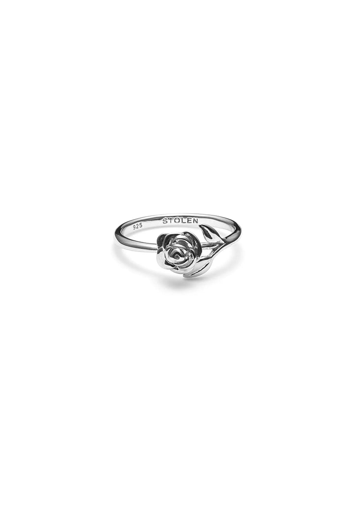 Stolen Silver Stem Rose Ring