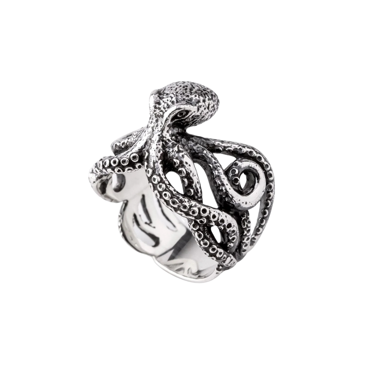 Nick Von K Sterling Silver Octopus Ring