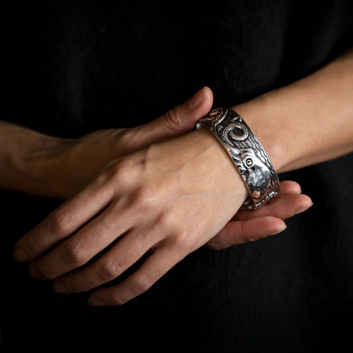 Nick Von K Stainless Steel Epic Kraken Cuff Bangle
