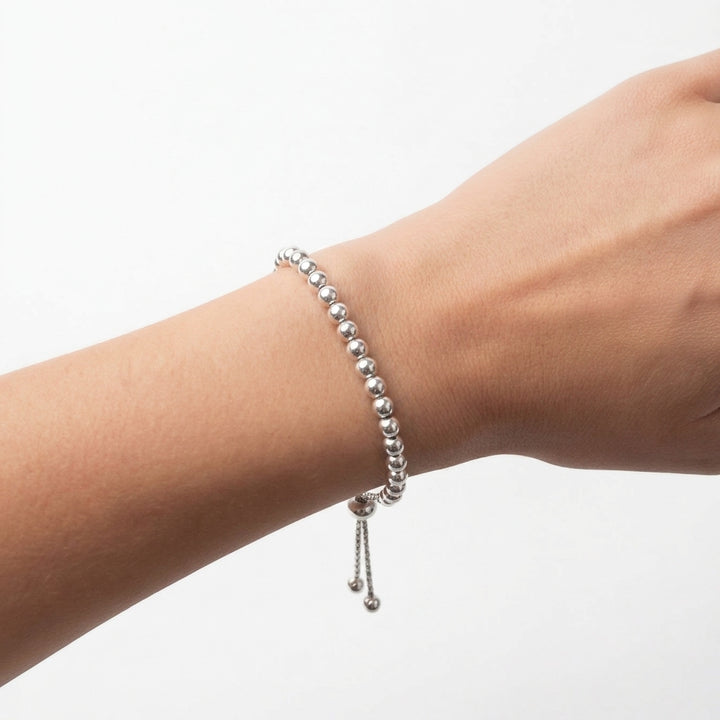 LT Sterling Silver Lariat Style Orb Bracelet