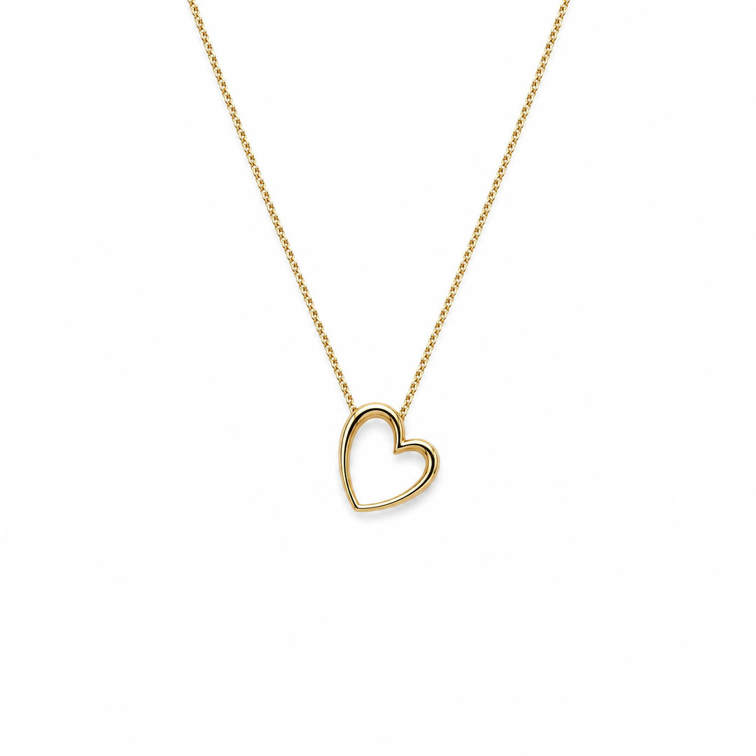 LT Gold Plated Floating Open Heart Necklace