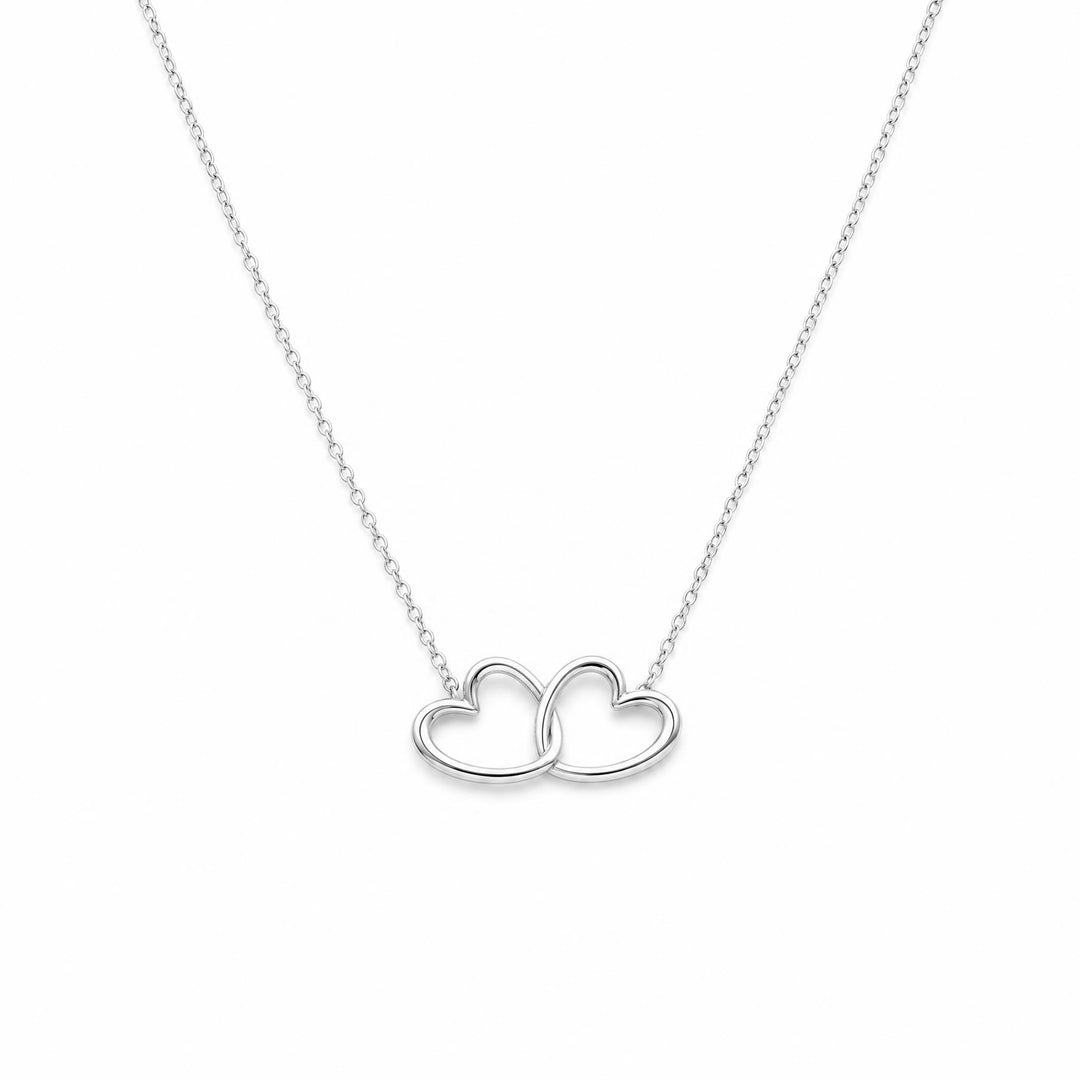 LT Sterling Silver Entwined Hearts Necklace