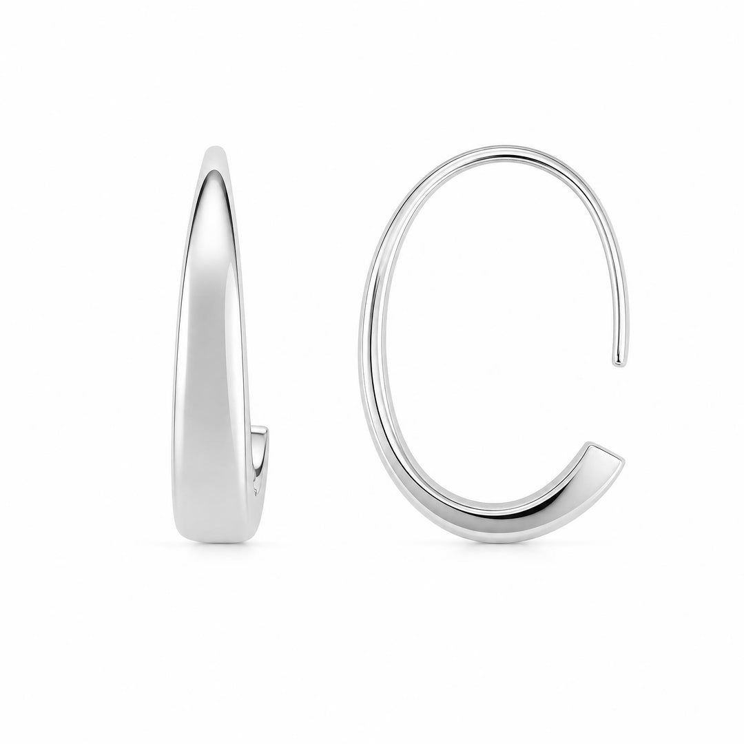 LT Sterling Silver Supermodel Open Hoop Earrings