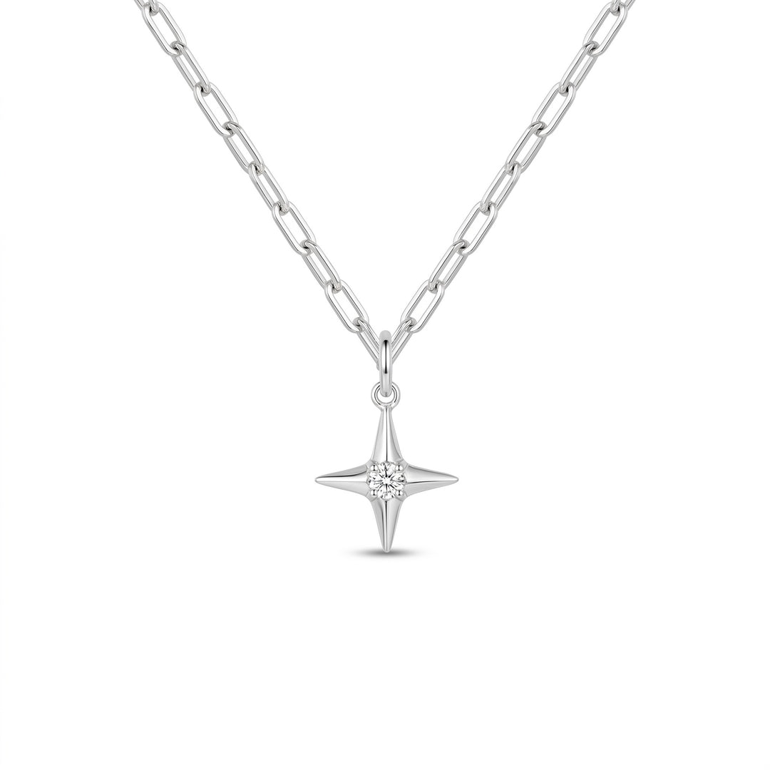 LT Sterling Silver Celestial Compass Necklace