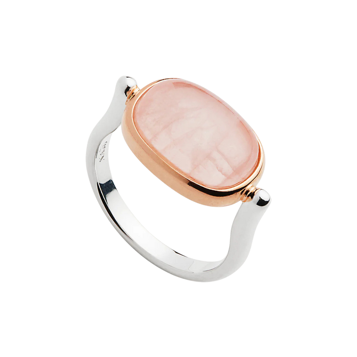 Najo Fleur Rose-Gold Plated Rose Quartz Ring