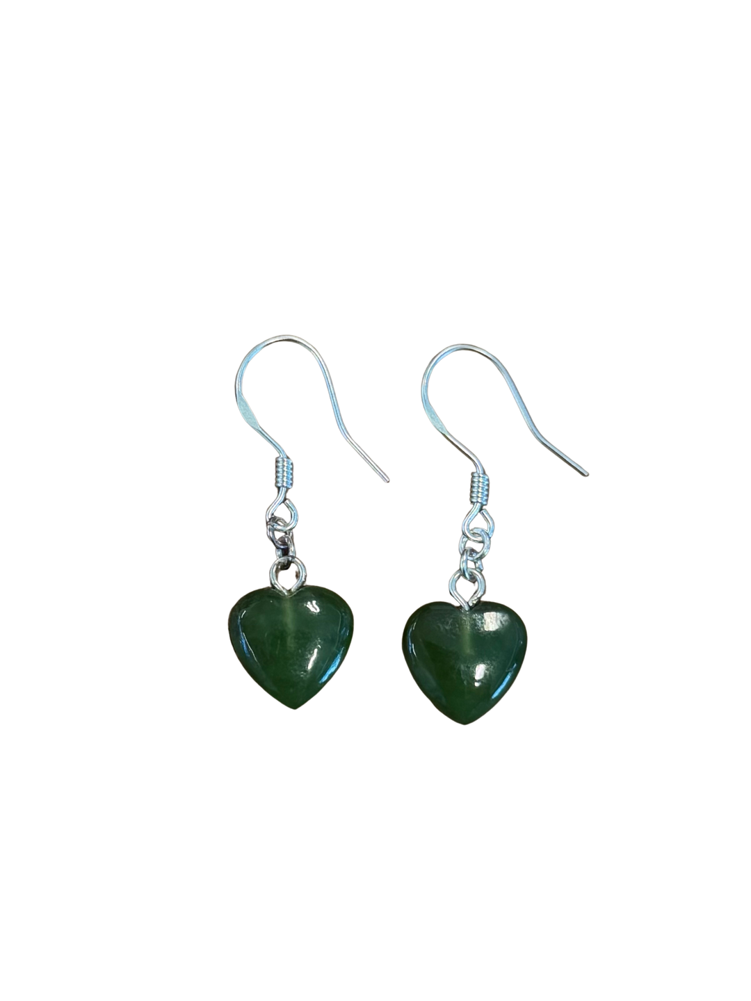 Jade Earrings - Manawa / Heart 12mm