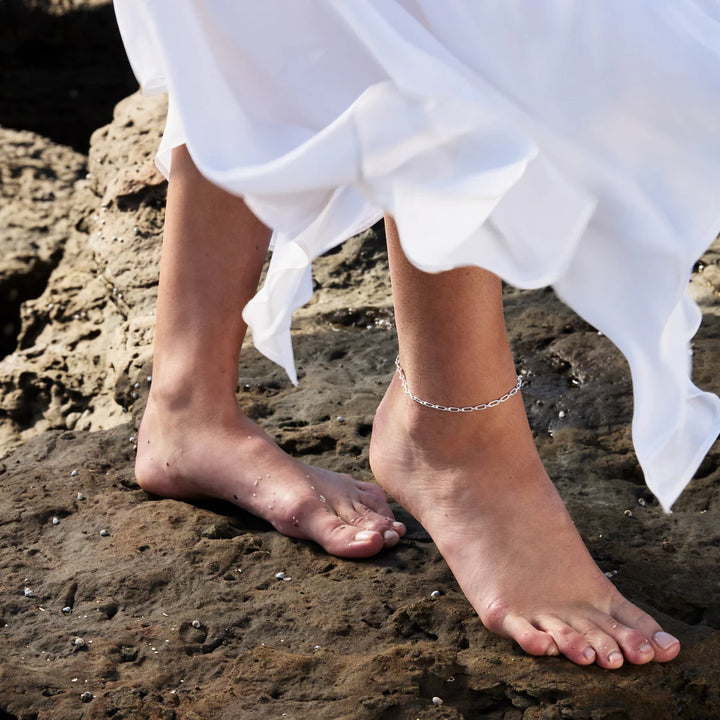 Najo Vista Silver Anklet (23cm+ext)