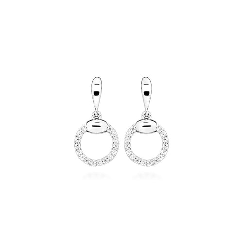 Silver Calla Cz Earrings