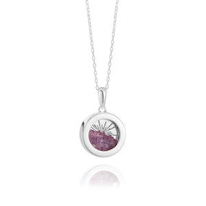 Silver Amulet February Birthstone Necklace