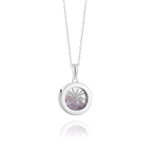 Silver Amulet December Birthstone Necklace