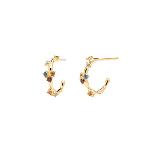 Gold Plated Five Earrings