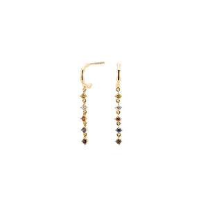 Gold Plated Five Sage Earrings