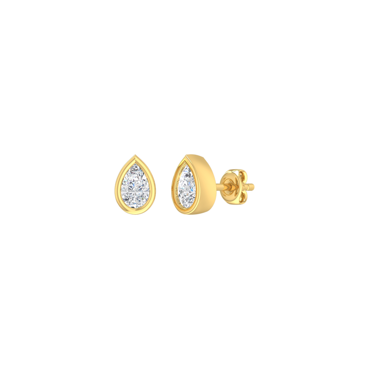 Louis Thompson Midrand Earrings 9K Yellow Gold with 0.50ct Lab Diamond