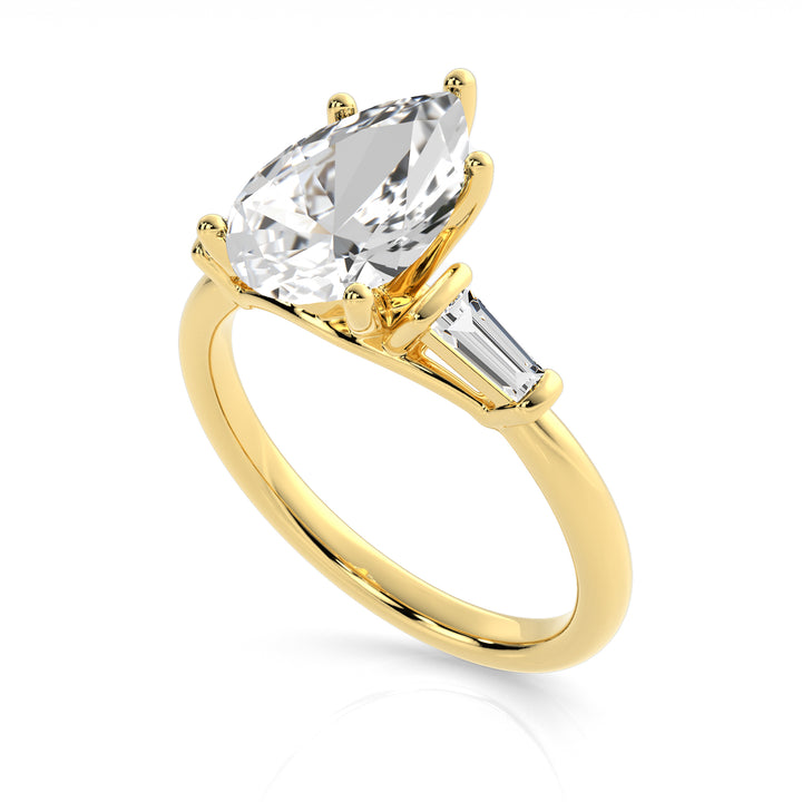 Louis Thompson Kimberley Ring 9K Yellow Gold with 2.27ct Lab Diamond